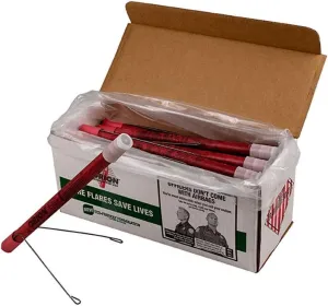30 Minute Road Safety Flare (36 Pack), Waxed (with Stand)