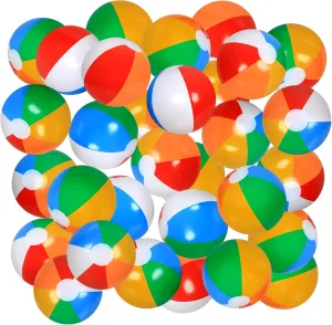 30 Pack Beach Balls Bulk, Inflatable Pool Toys Beach Toys for Kids Beach Balls for Summer Water Games