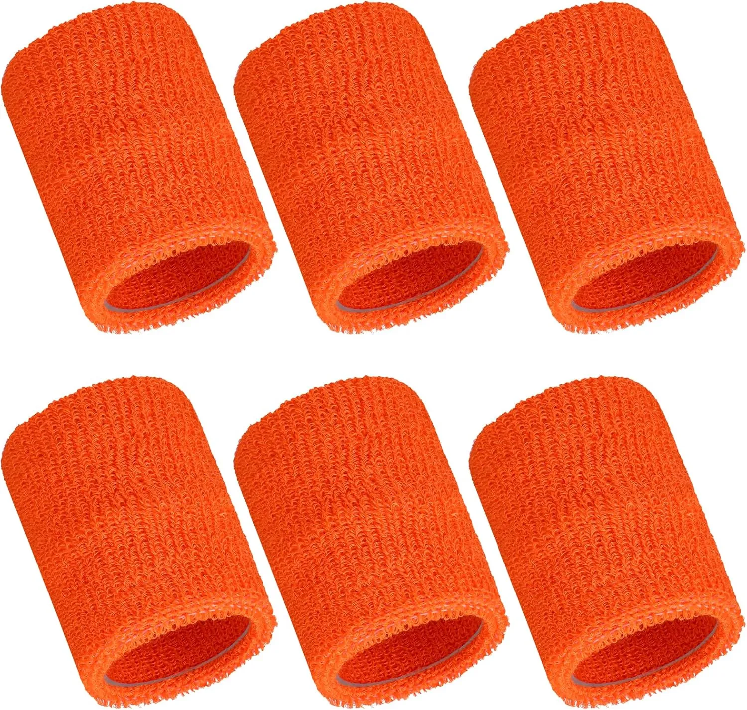 6 Pcs Sports Wristbands Sports Absorbent Wristband Wrist Athletic Sweat Bands