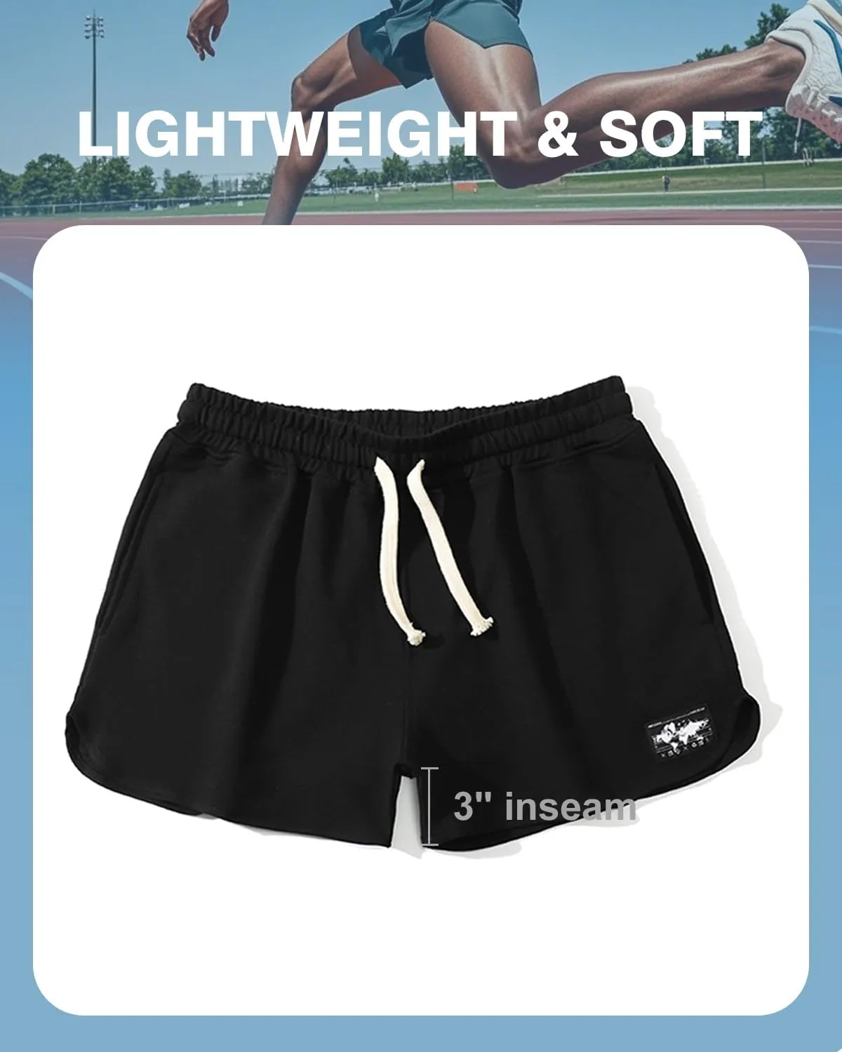 AIMPACT Men's Athletic Shorts Bodybuilding Workout Cotton Gym Shorts with Pockets