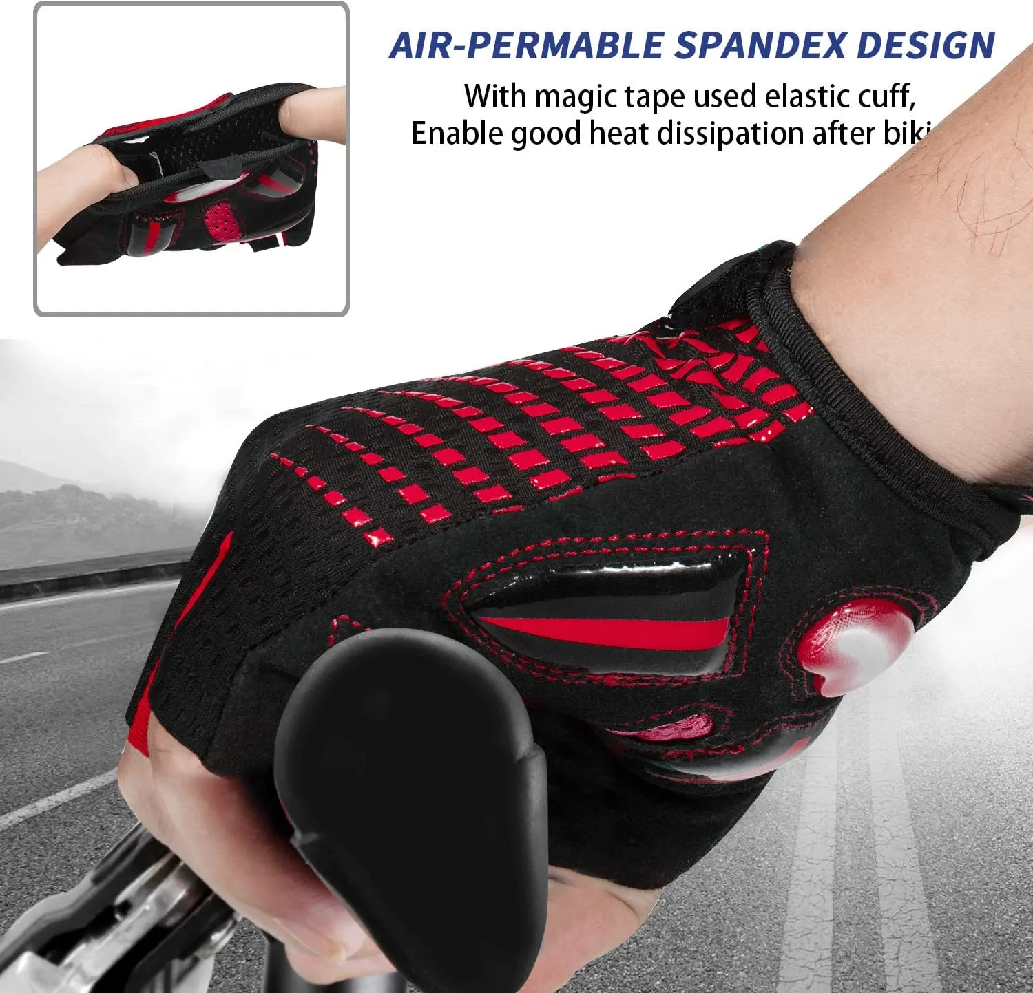 BIKINGMOREOK Bike Cycling Gloves for Men Women,Non-Slip Breathable 5MM Gel Pads DH Mountain Road Bicycle Gloves for MTB Biking Cycling,Workout Sports