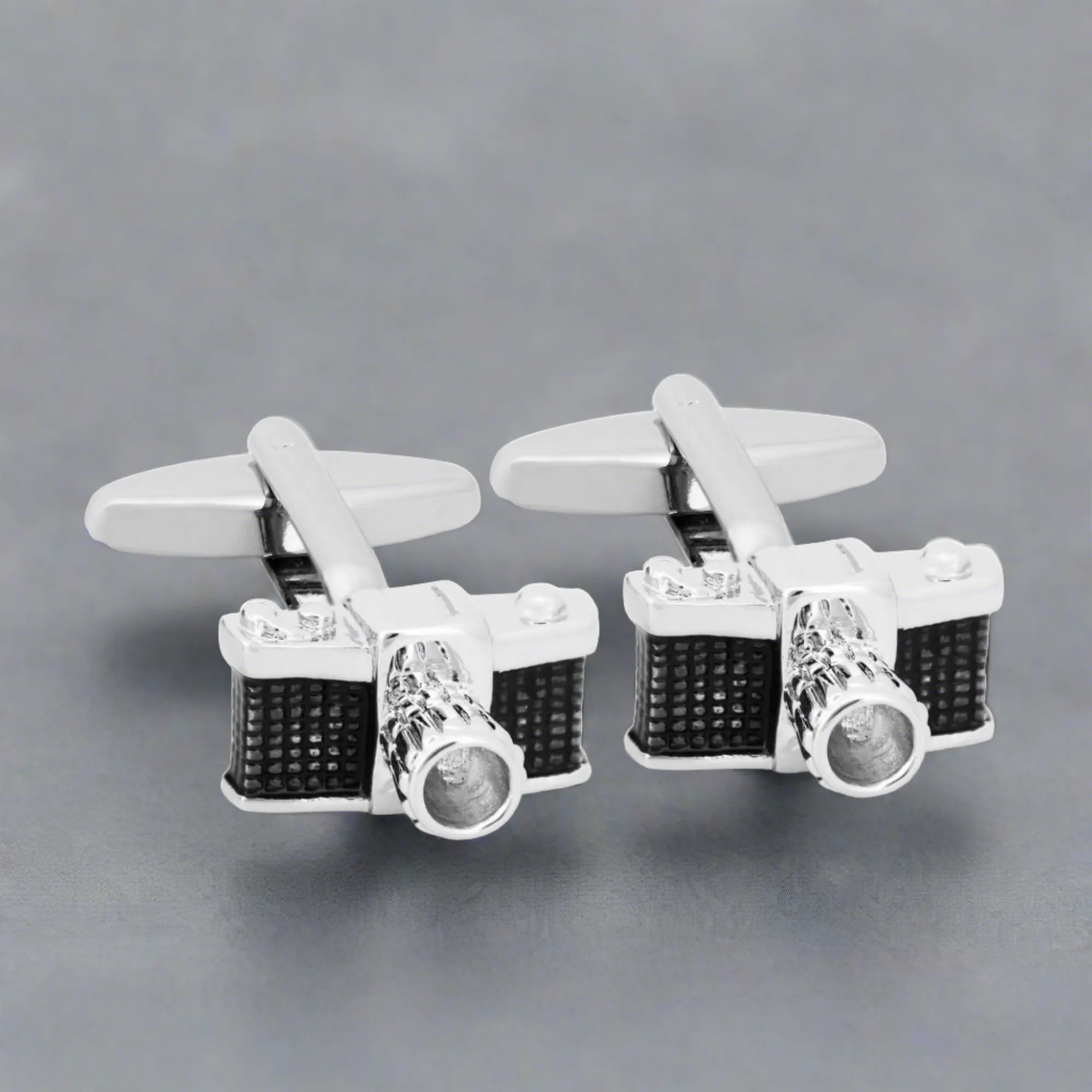 Black  Camera Cufflink (Online Exclusive)