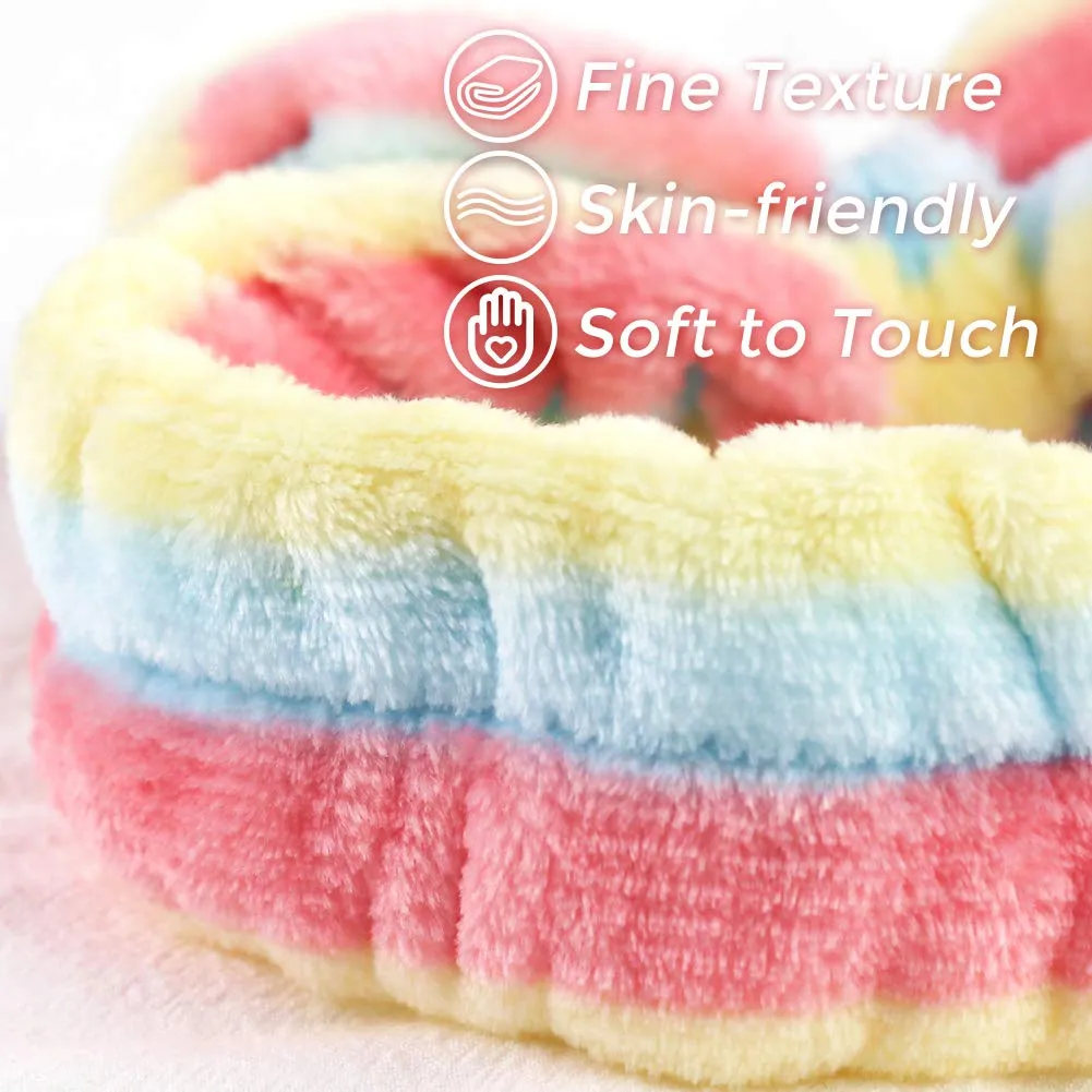 Bow Hair Band Spa Headband, 8PCS Makeup Headbands for Women Shower Spa
