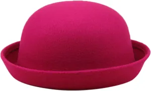 Bowler Hat Classic Pork-Pie Women Fedora Hat Foldable Rolled Brim Fedora Hat for Men Women Crushable