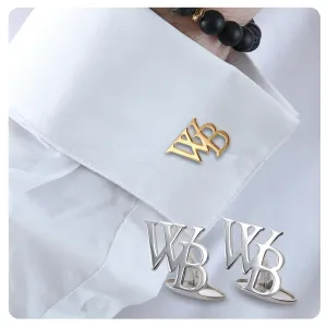 Custom cufflinks for men - A-Z Initial Letter Alphabet Cuff links - Gift for men Birthday Gift for him - Customized Wedding Groom cufflinks