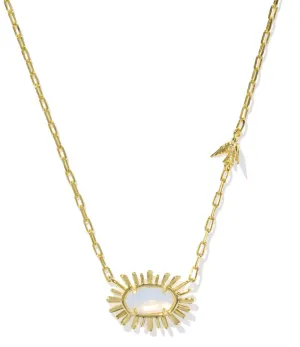 Elisa Bird Gold Plated Opalite Illusion Short Pendant Necklace by Kendra Scott