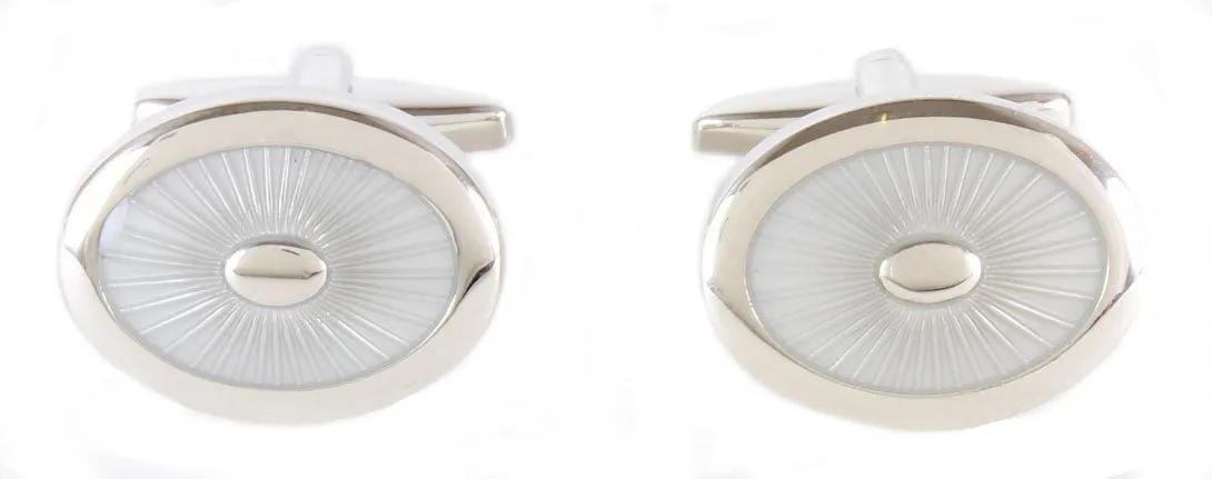 Enamel Oval Cufflinks