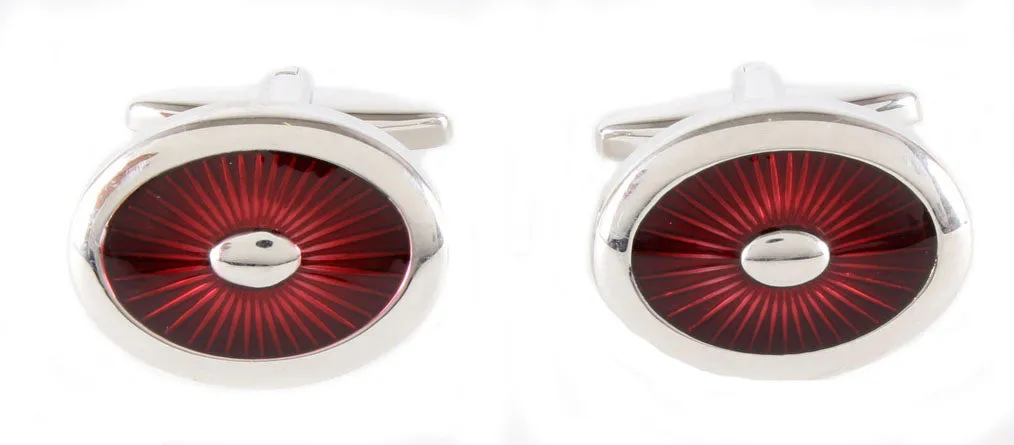 Enamel Oval Cufflinks