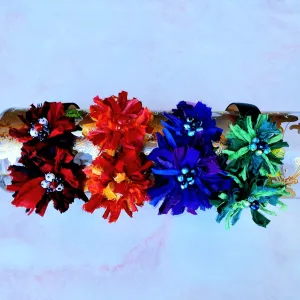 Flexible Silk Flower Headband - Colorful Floral Fascinator - Unique Gift for Her