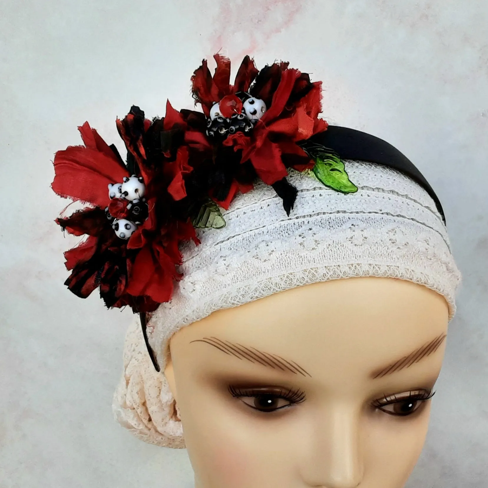 Flexible Silk Flower Headband - Colorful Floral Fascinator - Unique Gift for Her