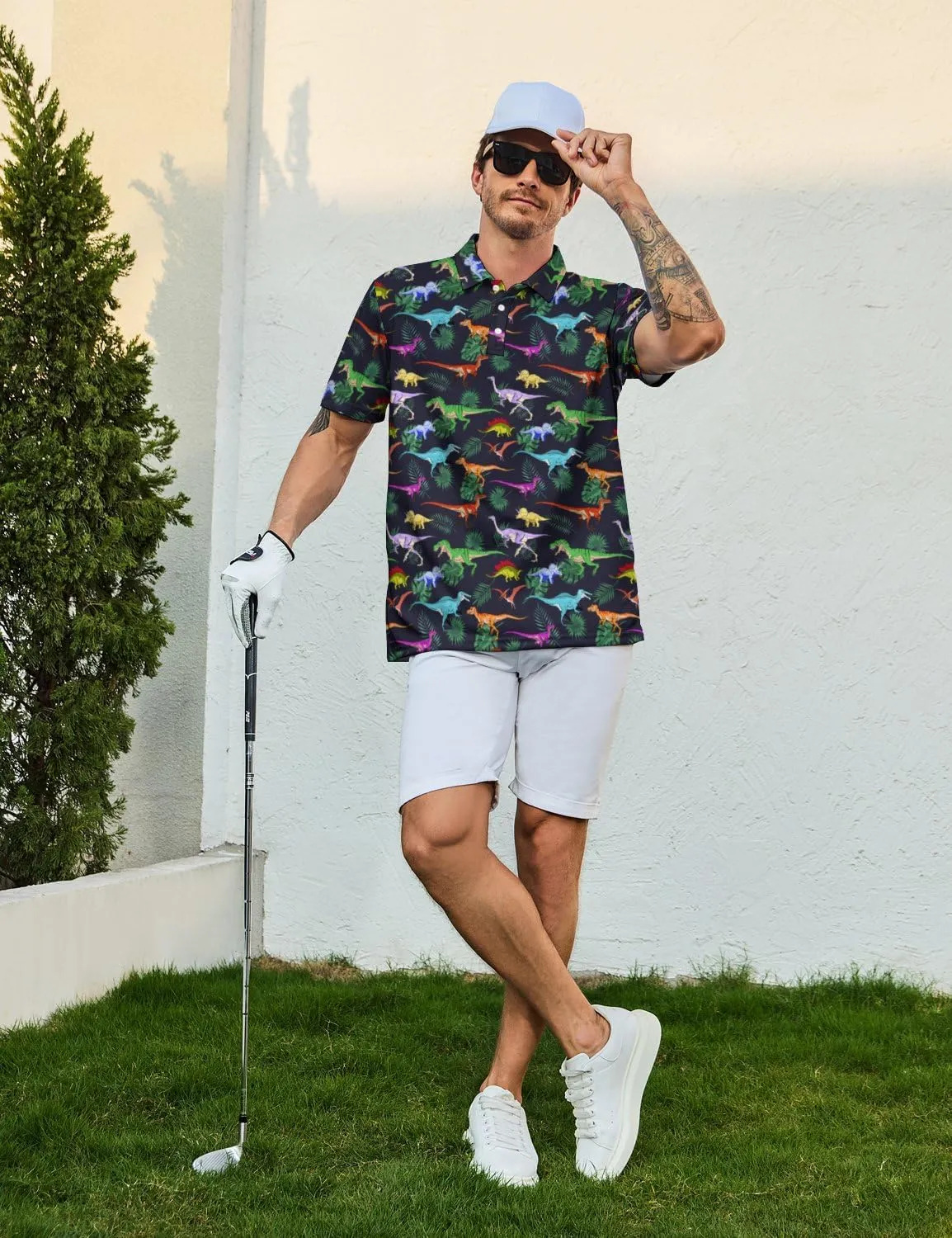 Funny Polo Shirt for Men Golf Shirts Short Sleeve Golf Polos Shirts Summer Shirt Golf Gifts