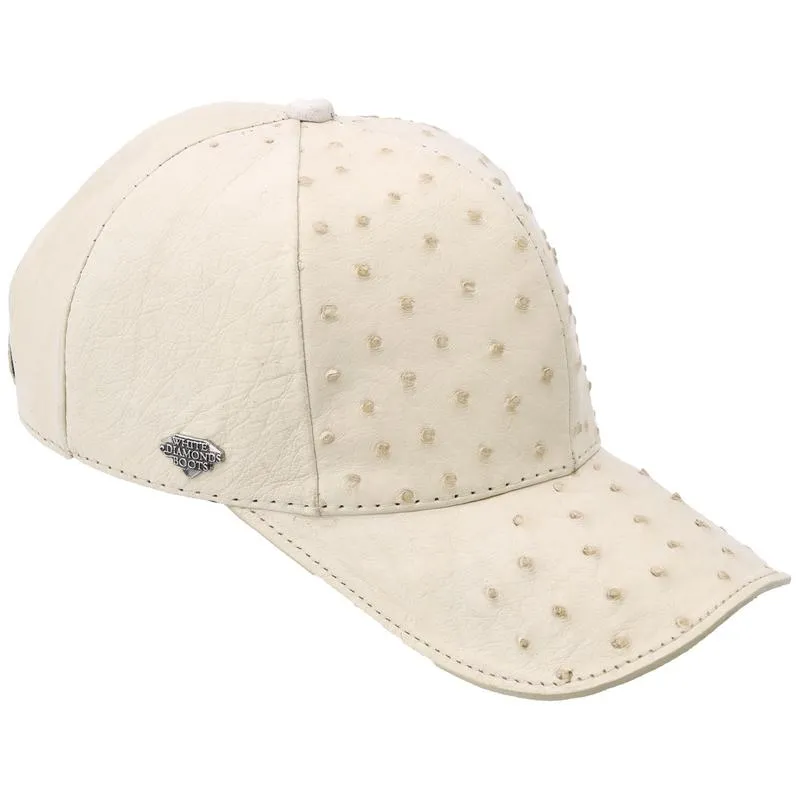 Gorra Original Piel Avestruz Hueso