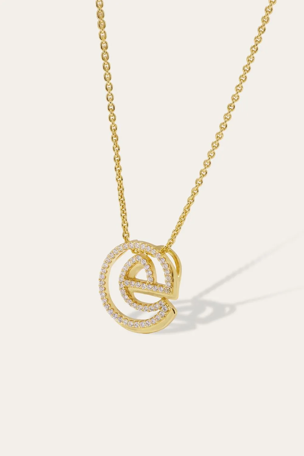 Gothic Initial Gold Vermeil Necklace