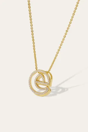 Gothic Initial Gold Vermeil Necklace