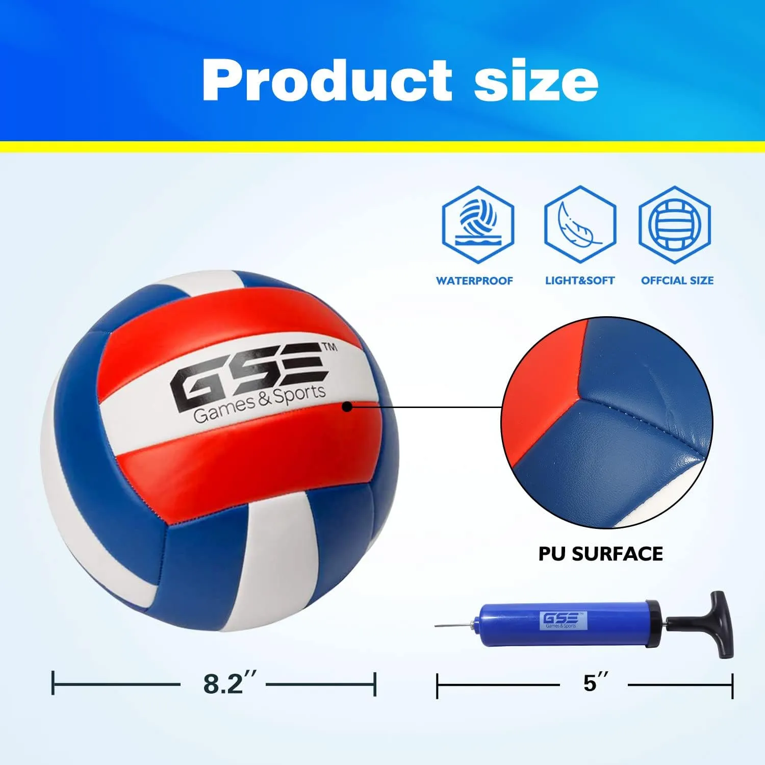 GSE Games & Sports Expert Outdoor Yard Sports Net Game Set for Backyards, Parks, Beach, Lawn. Volleyball Set, Badminton Set OR Volleyball & Badminton Combo Set Available