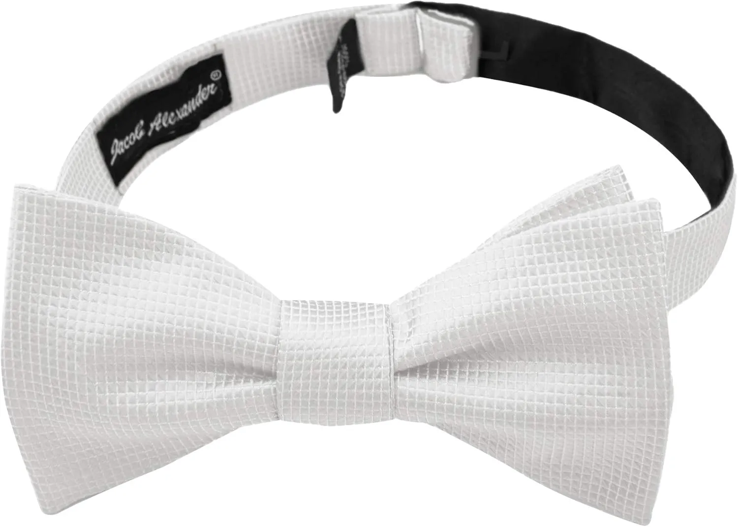 Jacob Alexander Men's Woven Subtle Mini Squares Adjustable Self-Tie Bow Tie