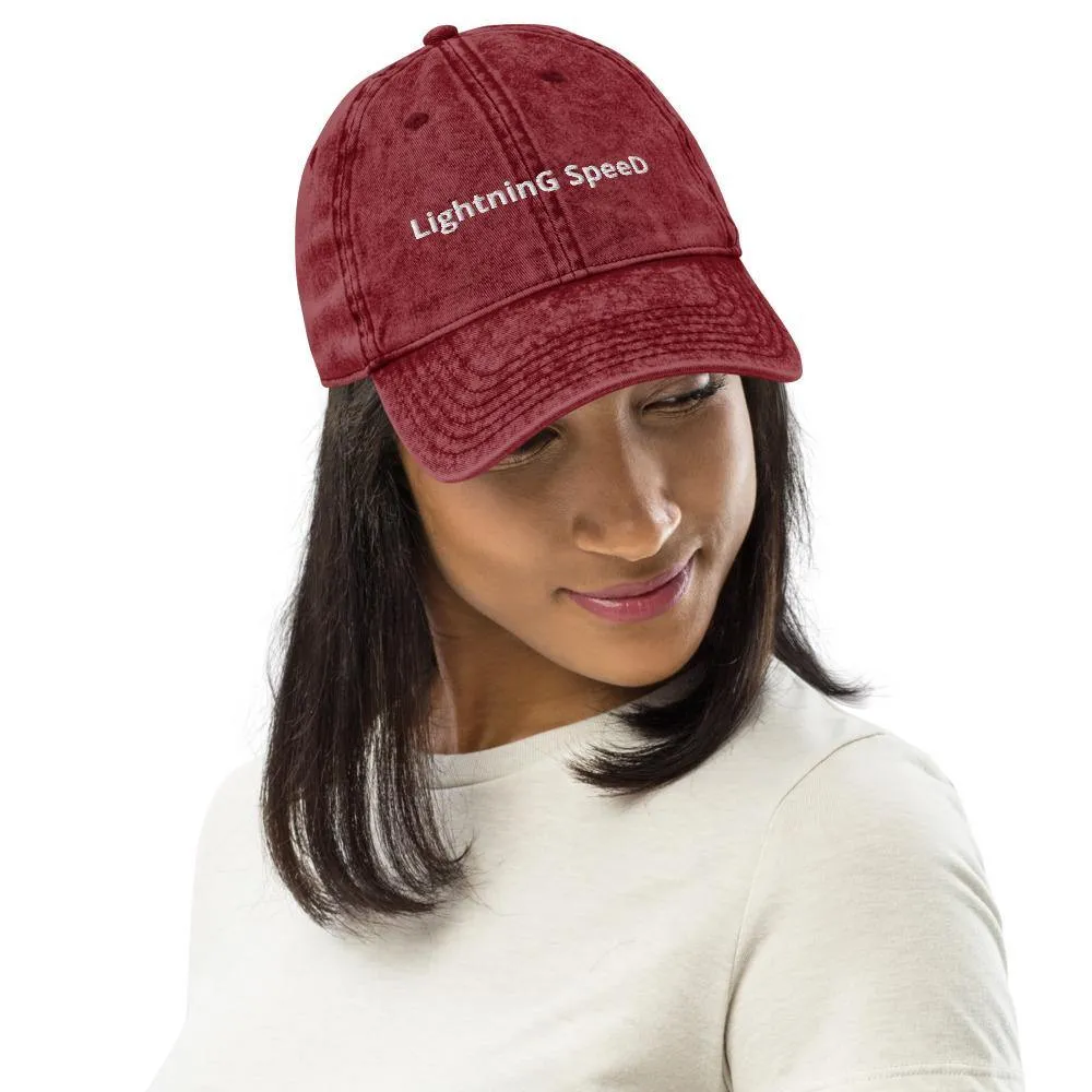 Lightning Speed | Outdoor and Indoor Caps and Hats Vintage Cotton Twill Cap