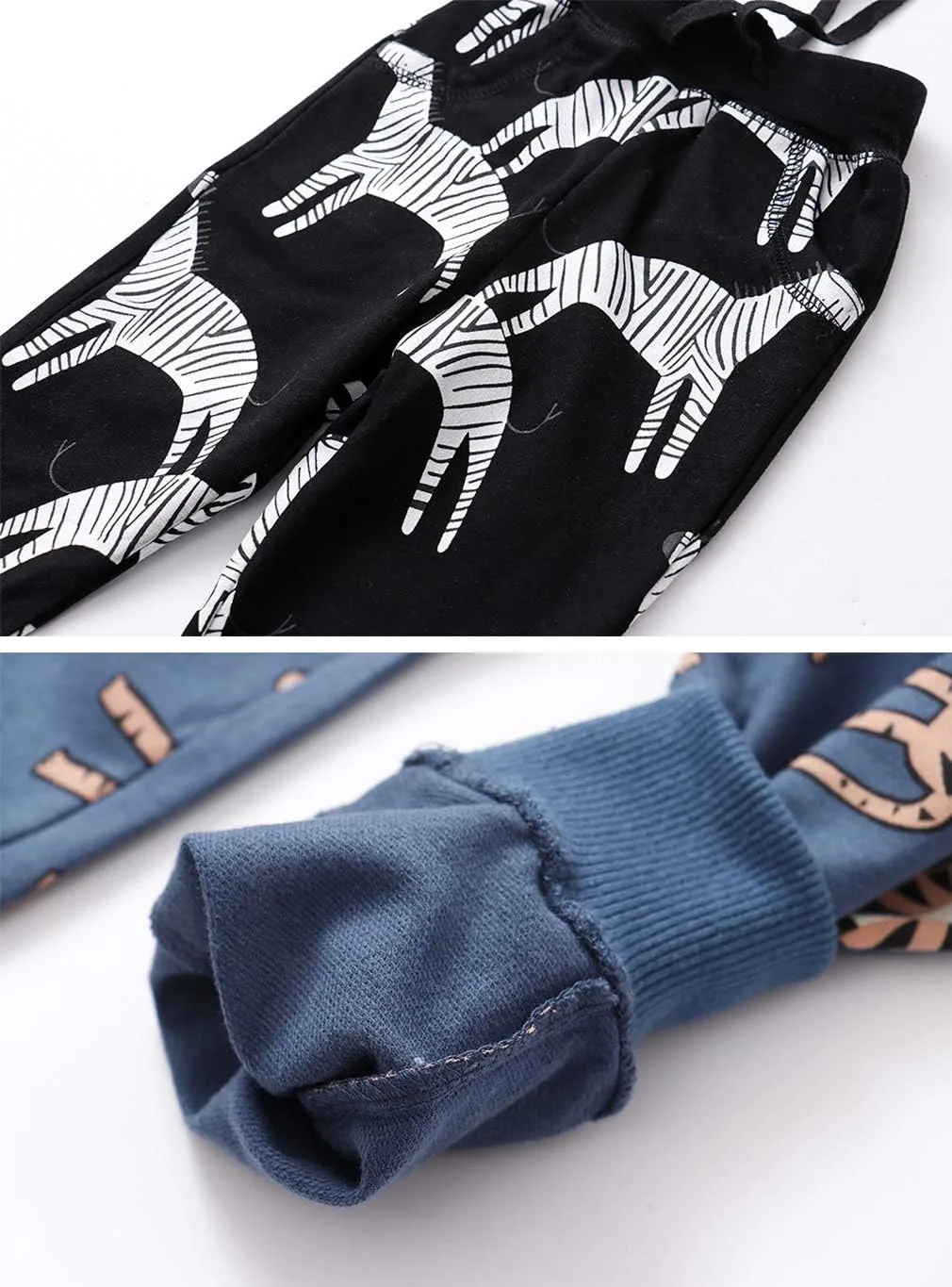 Little Boys Jogger Pants Toddler Boys' Drawstring Elastic Waist Cotton Casual Sweatpants 1PC/ 2 PCS Set