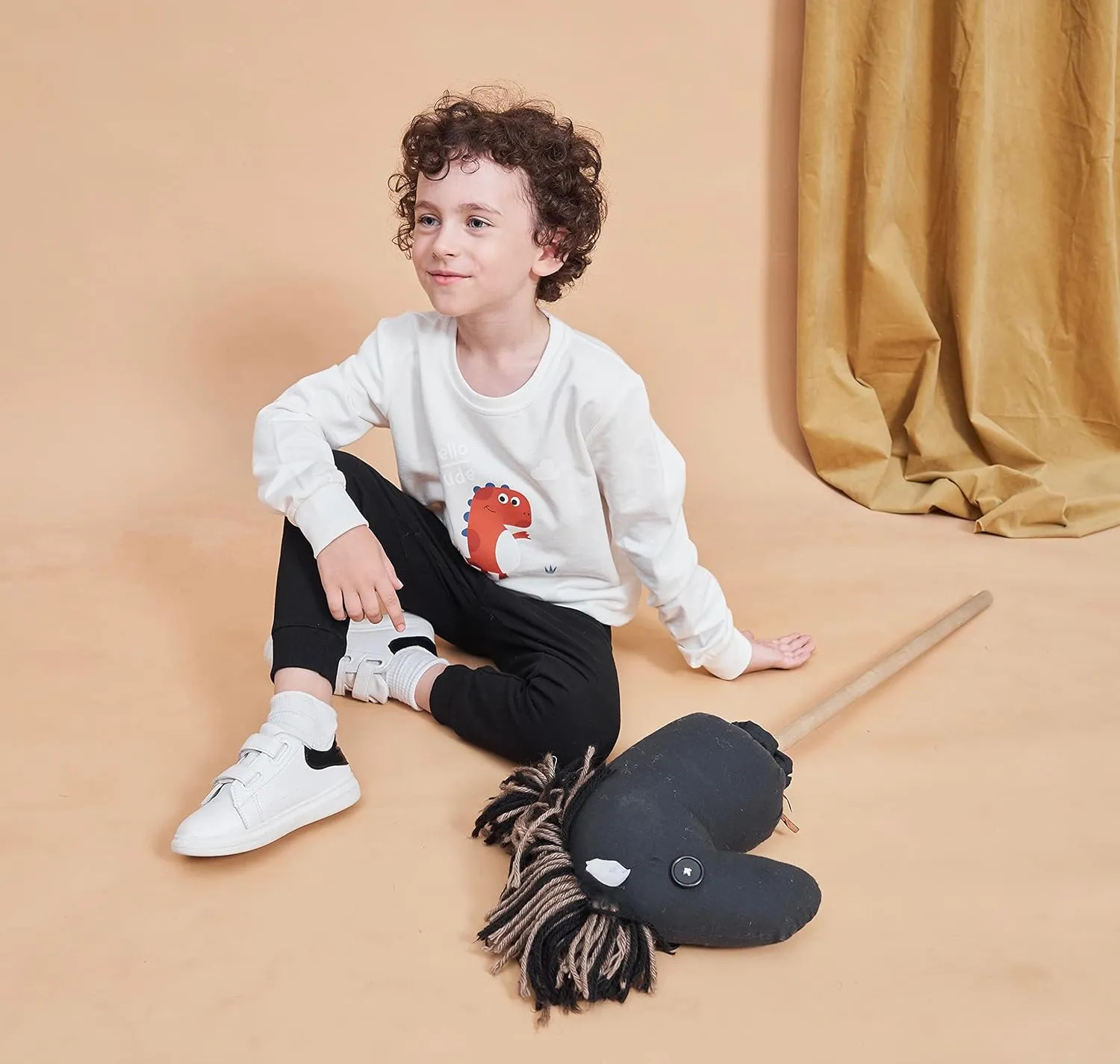 Little Boys Jogger Pants Toddler Boys' Drawstring Elastic Waist Cotton Casual Sweatpants 1PC/ 2 PCS Set