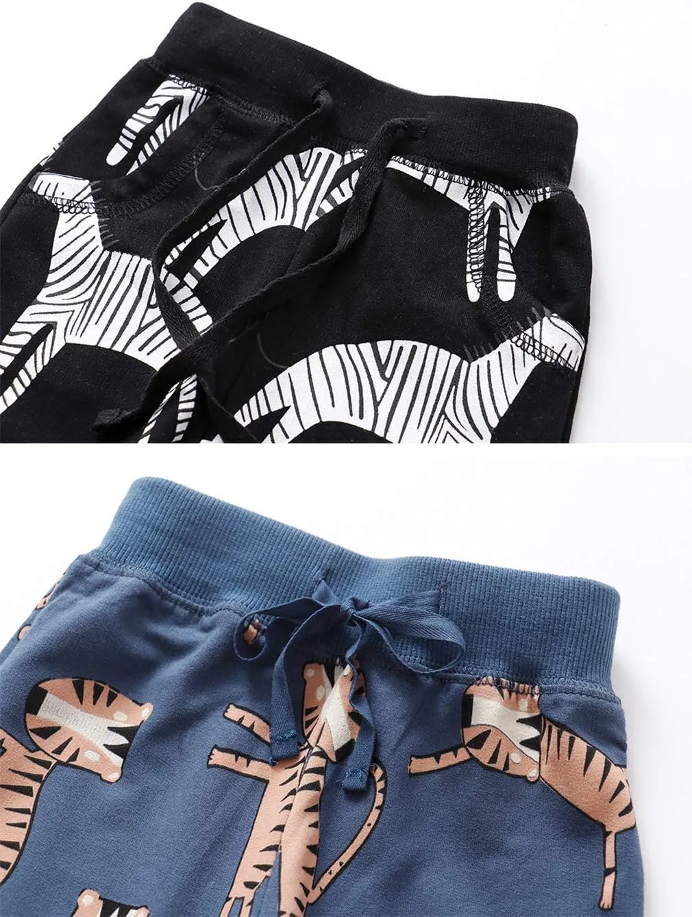 Little Boys Jogger Pants Toddler Boys' Drawstring Elastic Waist Cotton Casual Sweatpants 1PC/ 2 PCS Set