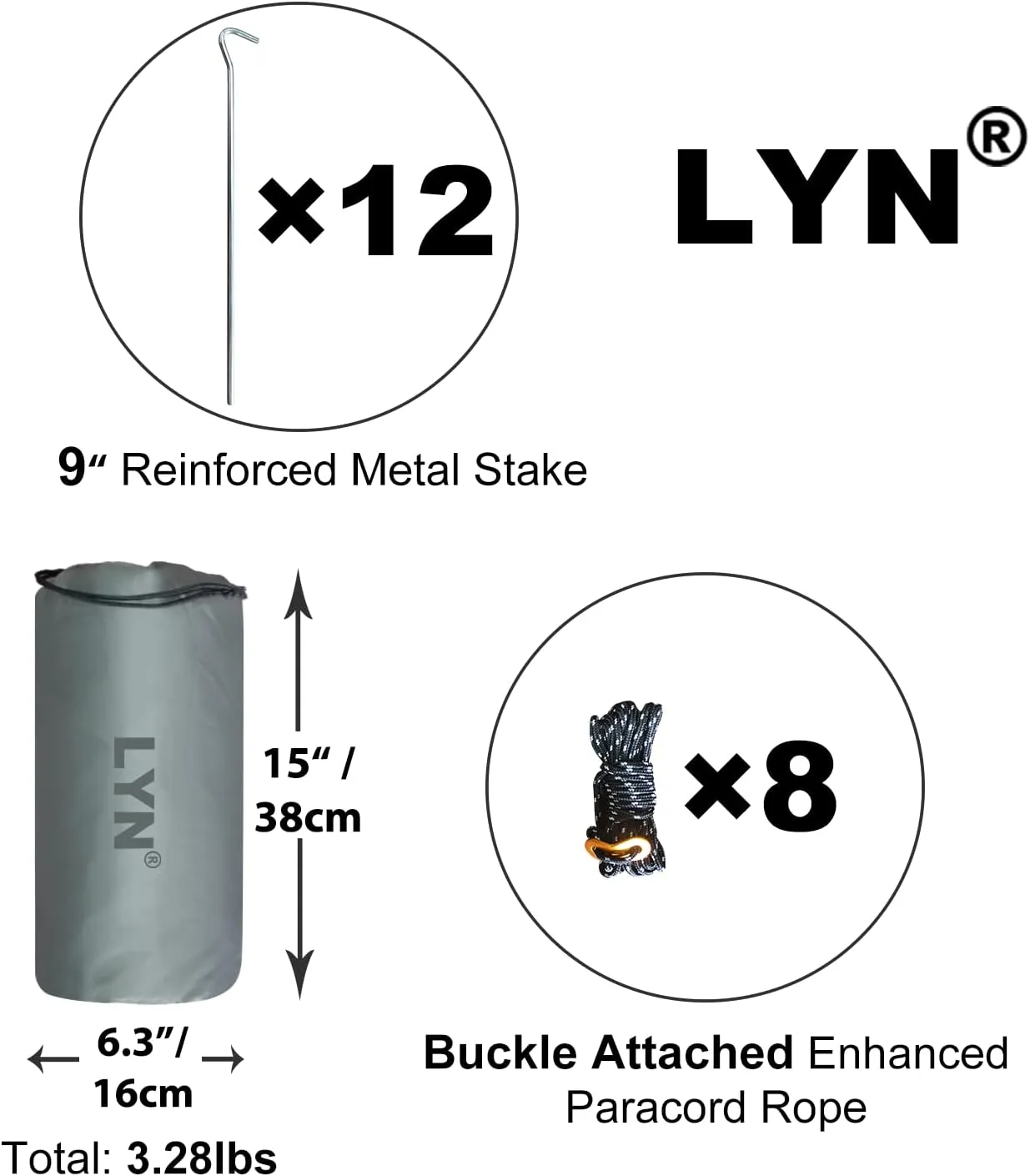 LYN Extra Large Zipper Reusable Survival Emergency Shelter Tent,Thermal Waterproof Fireproof Lightweight Bugout, with ParacordStake for Camping,First Aid,Hiking&Bushcraft