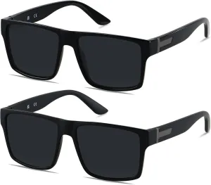 LYZOIT Square Sunglasses for Men Women Polarized Oversized Big UV Protection Rectangle Shades