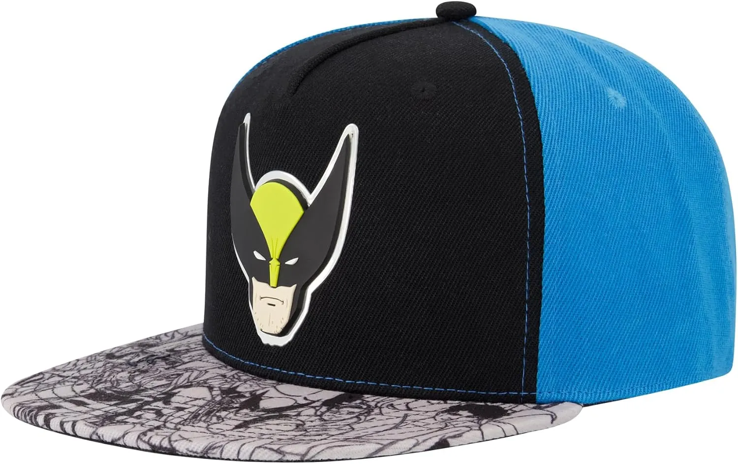 Marvel X-Men Baseball Hat, Wolverine Adjustable Flat Brim Snapback Hat