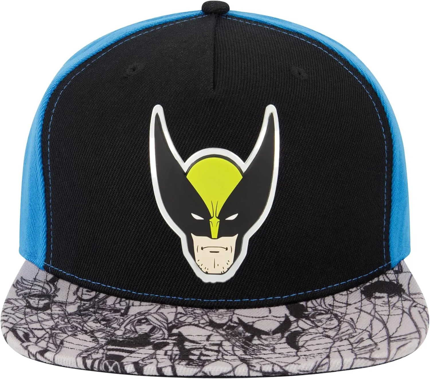 Marvel X-Men Baseball Hat, Wolverine Adjustable Flat Brim Snapback Hat
