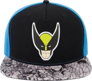 Marvel X-Men Baseball Hat, Wolverine Adjustable Flat Brim Snapback Hat