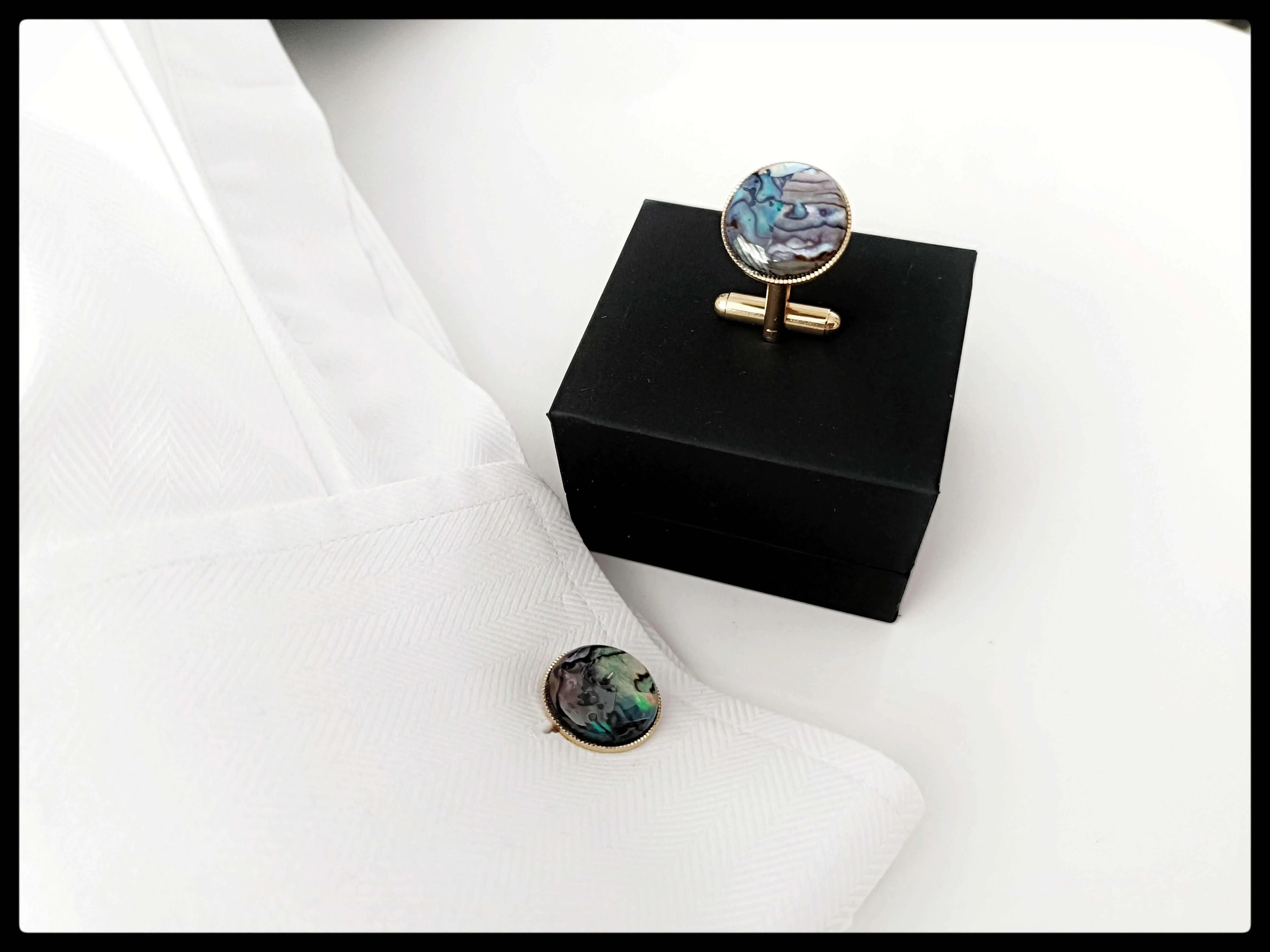 Men's Abalone Cufflinks