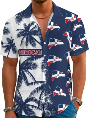 Men's Hawaiian Shirt Short Sleeve Casual Button Down Shirt Novelty Print Tropical Beach Shirt