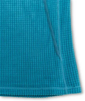 Men's Outdoor Fleece Mid-Layer Grid Hoodie For Hiking Skiing Backpacking
