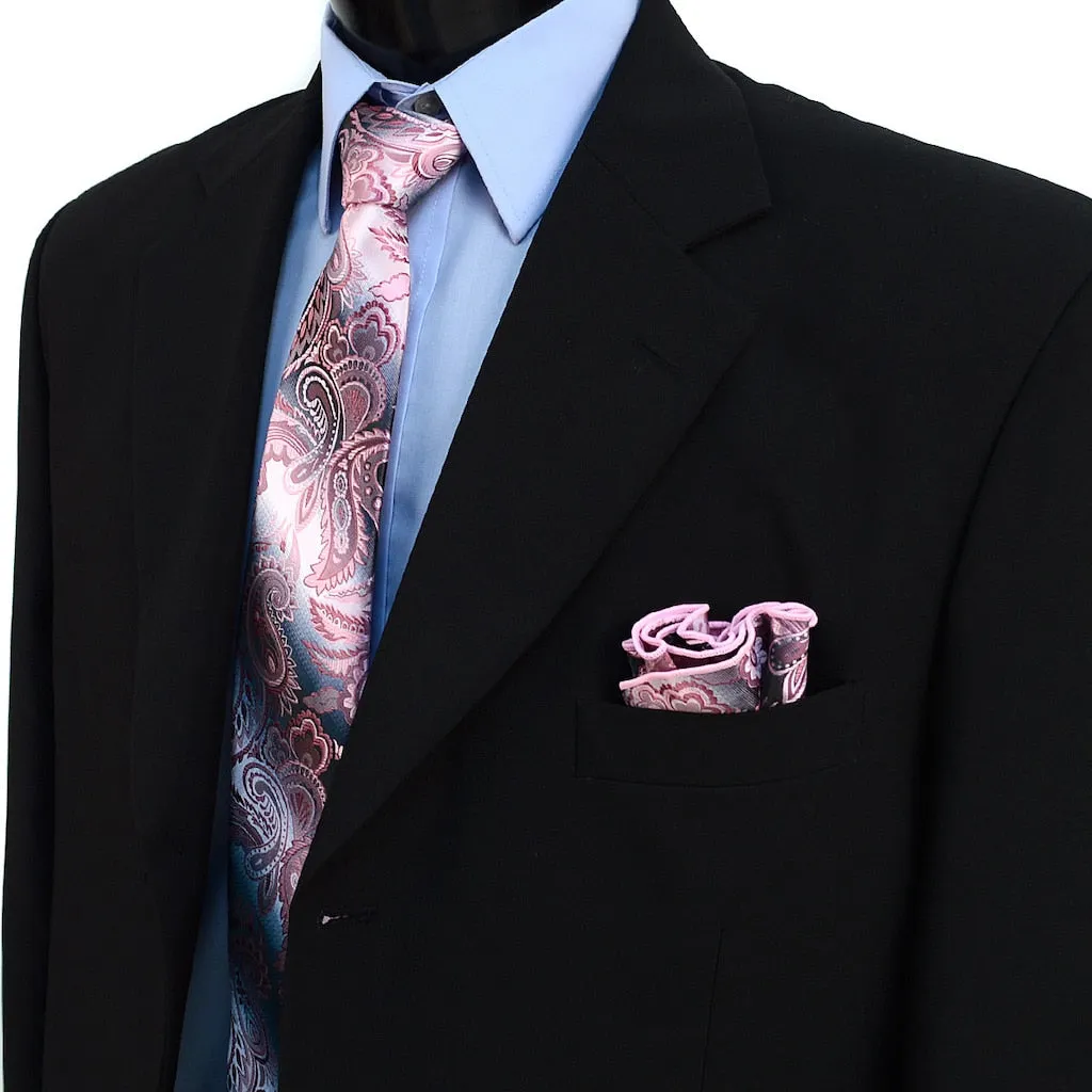 Men's Paisley Tie & Matching Pocket Round Set