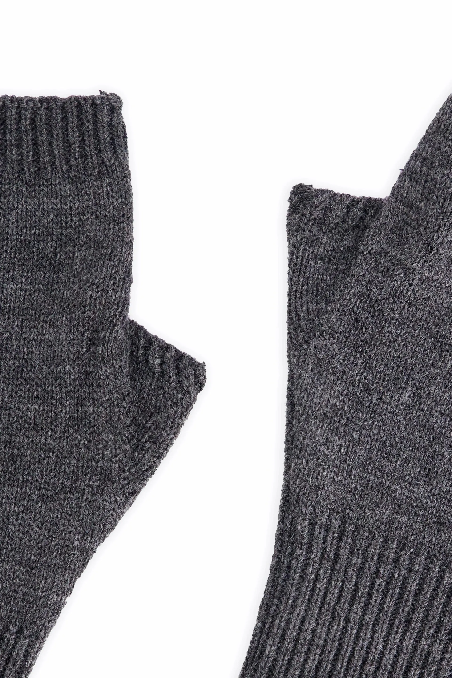Mélange Knit Fingerless Gloves