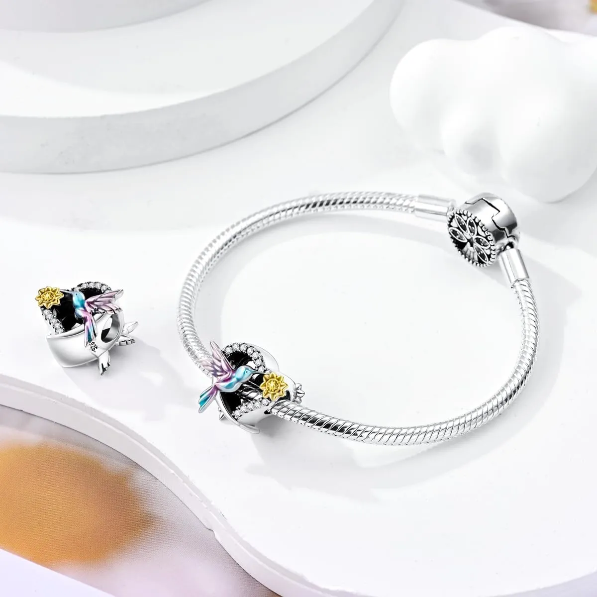 MULA 925 Sterling Silver Charms for Bracelets and Necklaces Dangle Pendants Beads Family Tree Charms Jewelry for Women