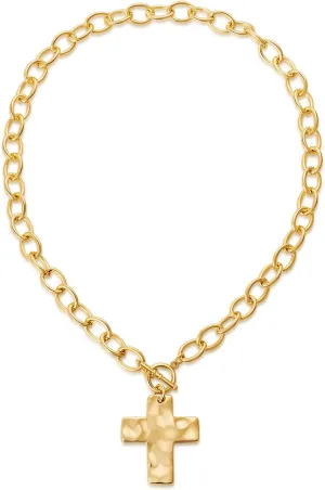 MUYAN Trendy Vintage Cross Pendant Necklace for Men Women Cross Necklace Mens Jewelry