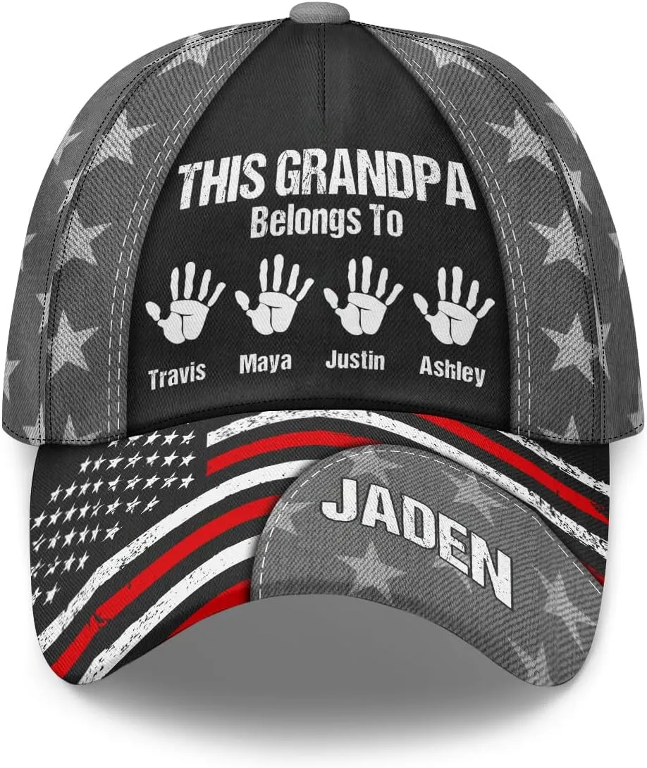 Personalized Dad Grandpa Cap - Custom Dad Grandpa Hat with Kids Name - Custom Gift for Daddy On Fathers Day