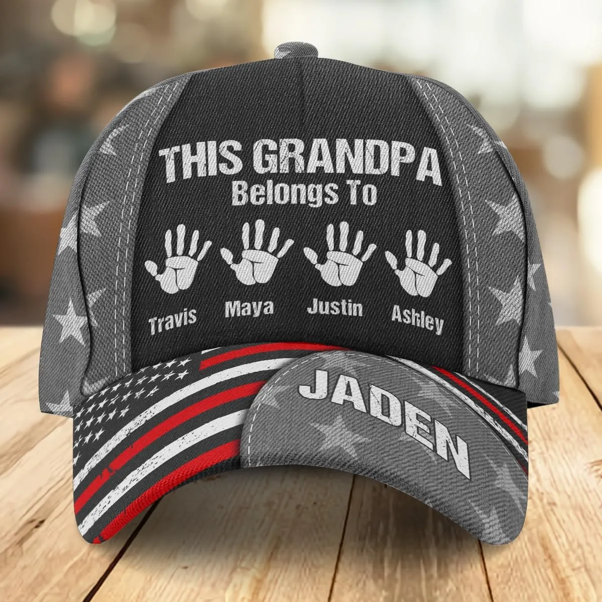 Personalized Dad Grandpa Cap - Custom Dad Grandpa Hat with Kids Name - Custom Gift for Daddy On Fathers Day