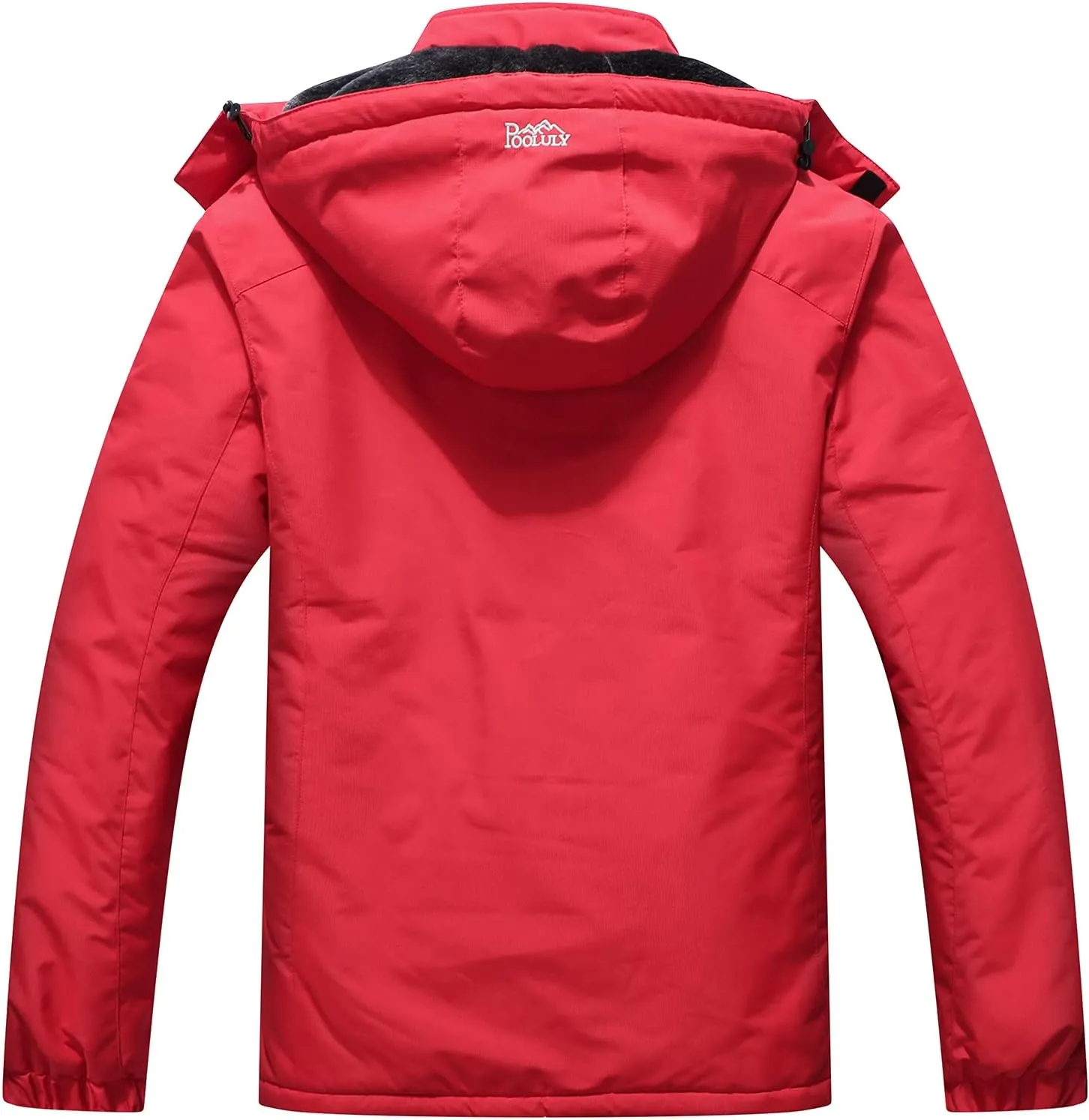 Pooluly Men's Ski Jacket Warm Winter Waterproof Windbreaker Hooded Raincoat Snowboarding Jackets