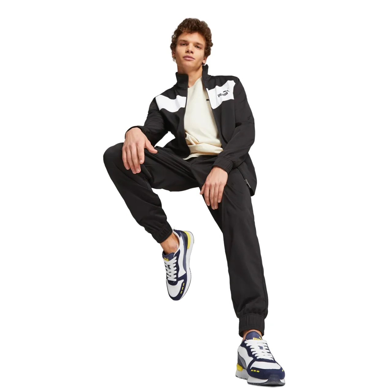 Puma tuta sportiva da uomo in poliestere Classic 677427-01 nero