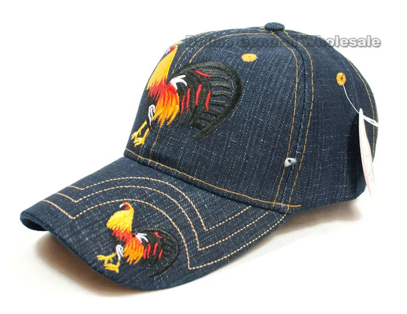 "Cock Fight" Denim Casual Caps Wholesale