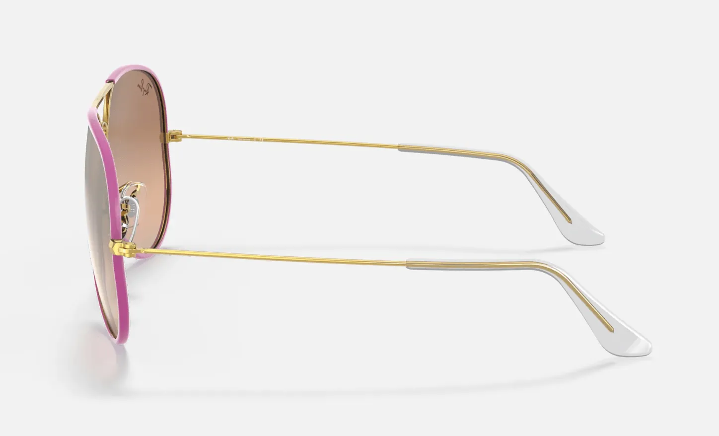 RAY-BAN Aviator Full Color Legend Violet/Gold - Silver/Pink Mirror Sunglasses