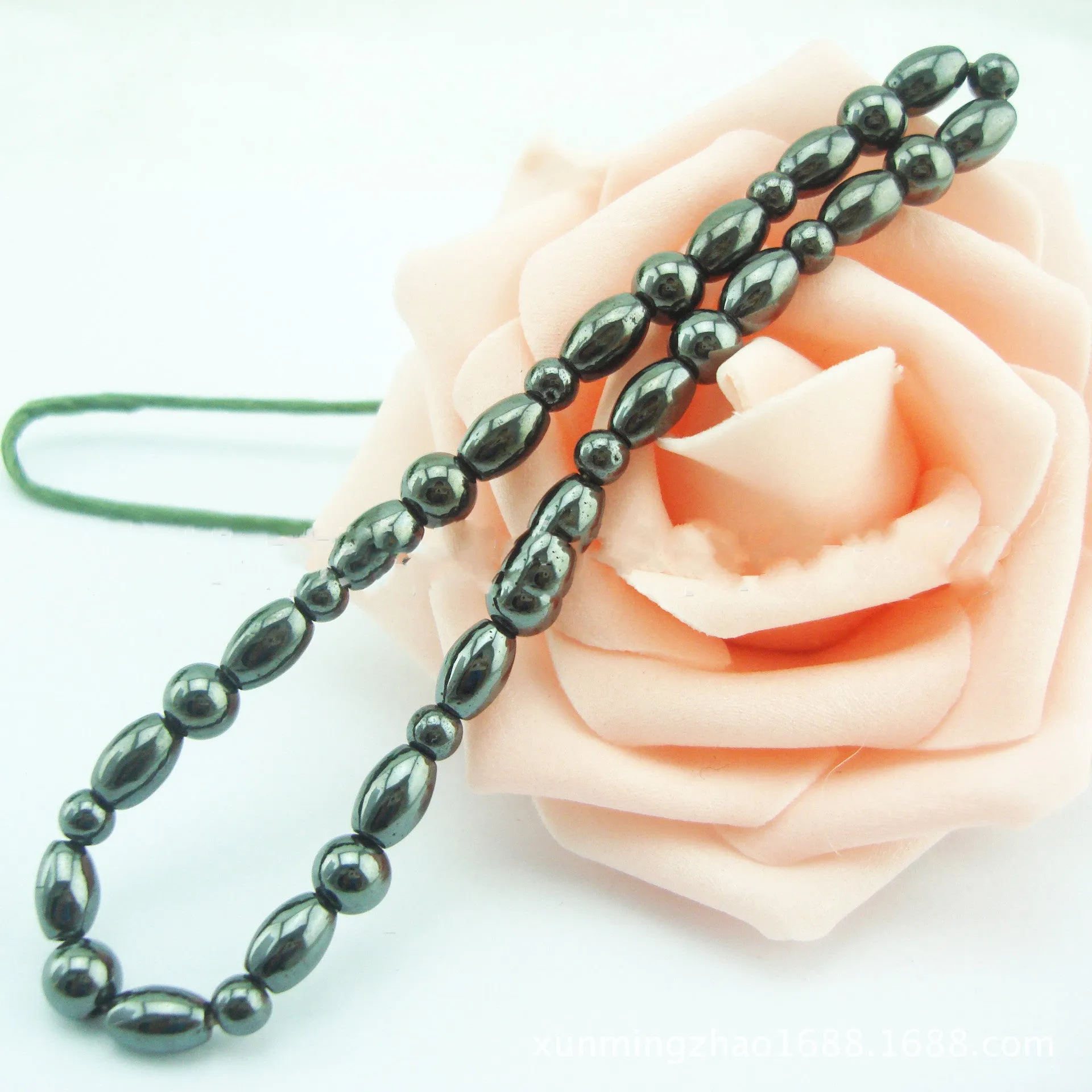 Rice Beads Straight Tube Magnet Anklet