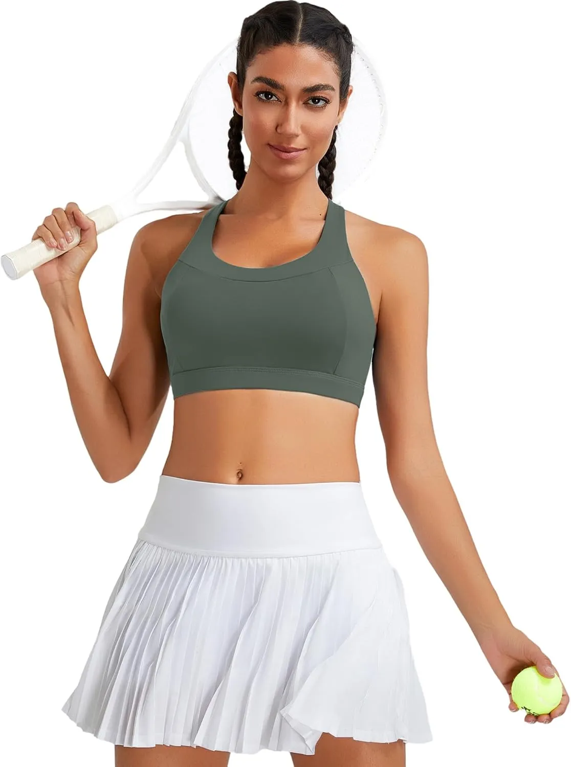 RUNNING GIRL Sports Bras for Women High Support,Racerback Molded Cup High Impact Sports Bra Workout Yoga Bra