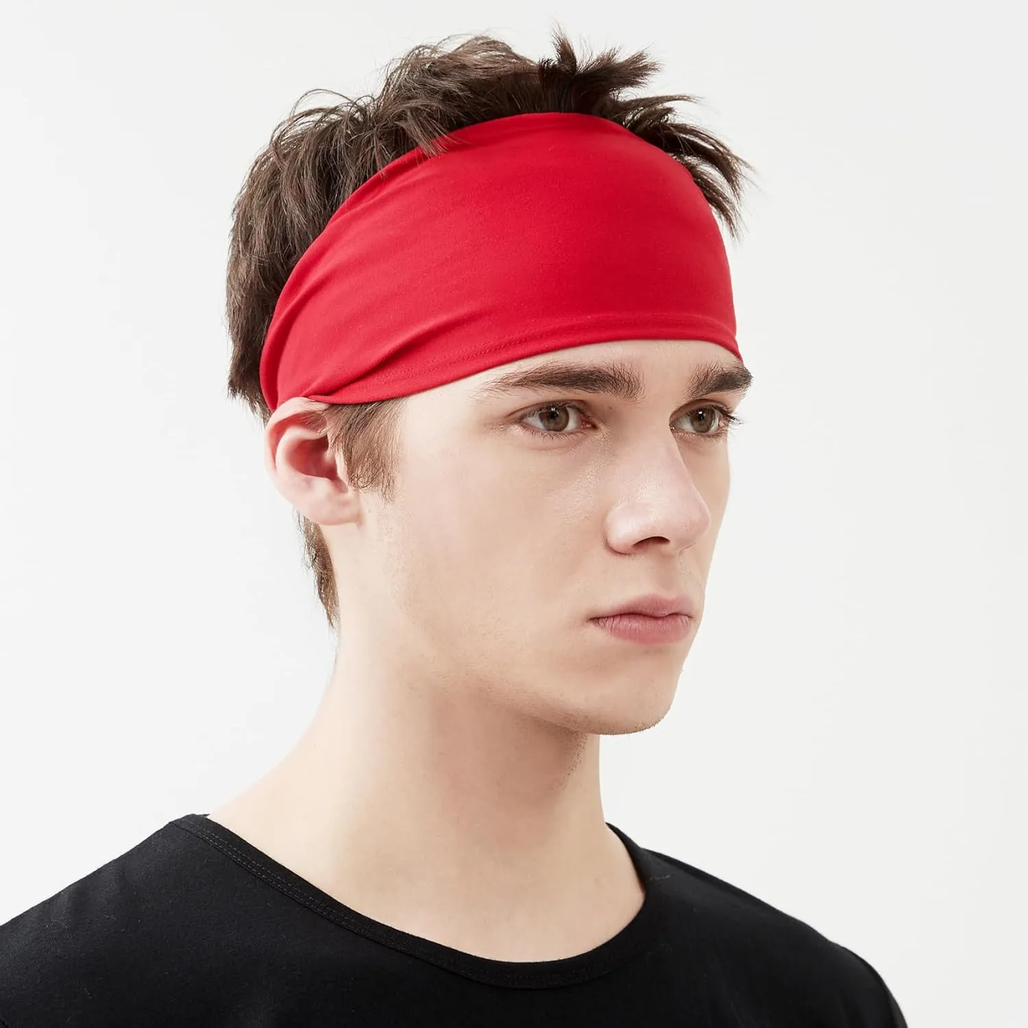 Running Headbands for Men?? or 6 Pack, Mens Stretchy Headband for Football,Cycling,Basketball,Yoga,Fitness Workout Unisex Quick-Dry Sweatband