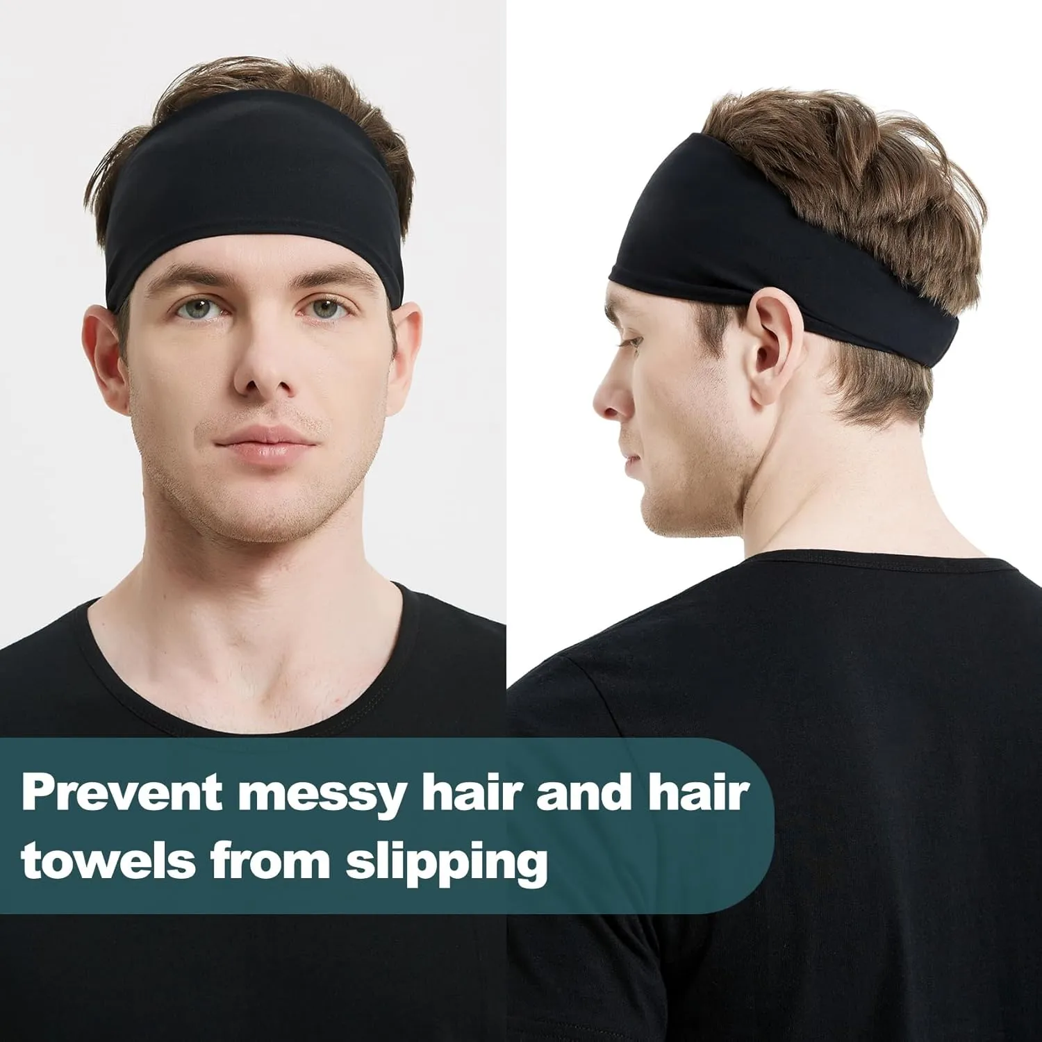 Running Headbands for Men?? or 6 Pack, Mens Stretchy Headband for Football,Cycling,Basketball,Yoga,Fitness Workout Unisex Quick-Dry Sweatband