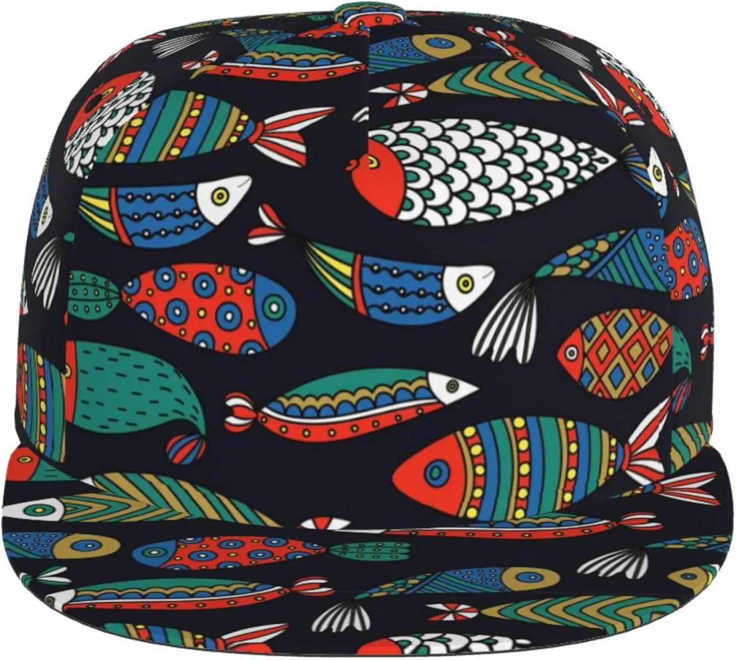 Snapback Hats for Men Women Fashion Japanese Koi Fish Baseball Cap Trucker Hat for Cycling Sports Running Golf Flat Brim Hats