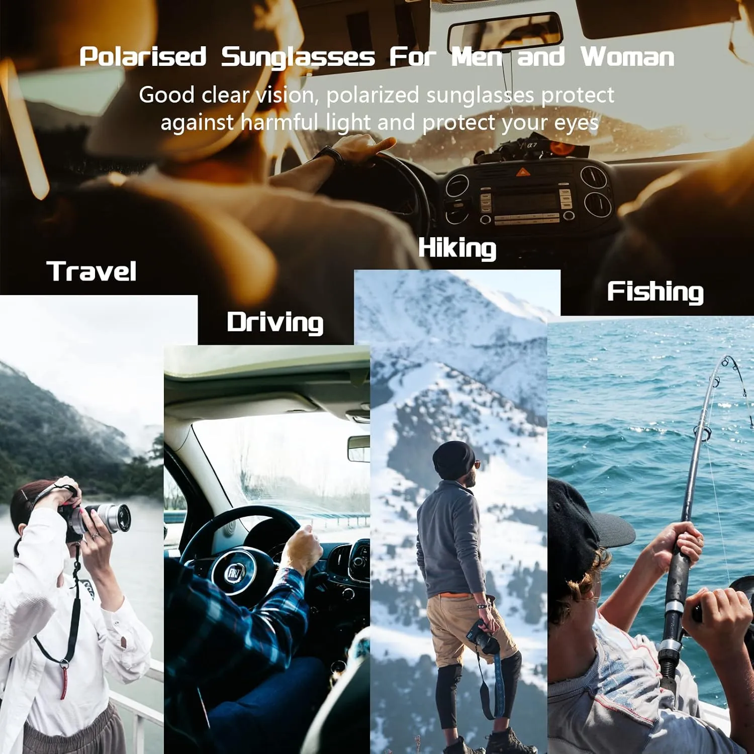 Sunglasses Men Polarized Aviator Sunglasses for Men Women Fishing Driving Sun glasses Metal Frame UV400 Protection