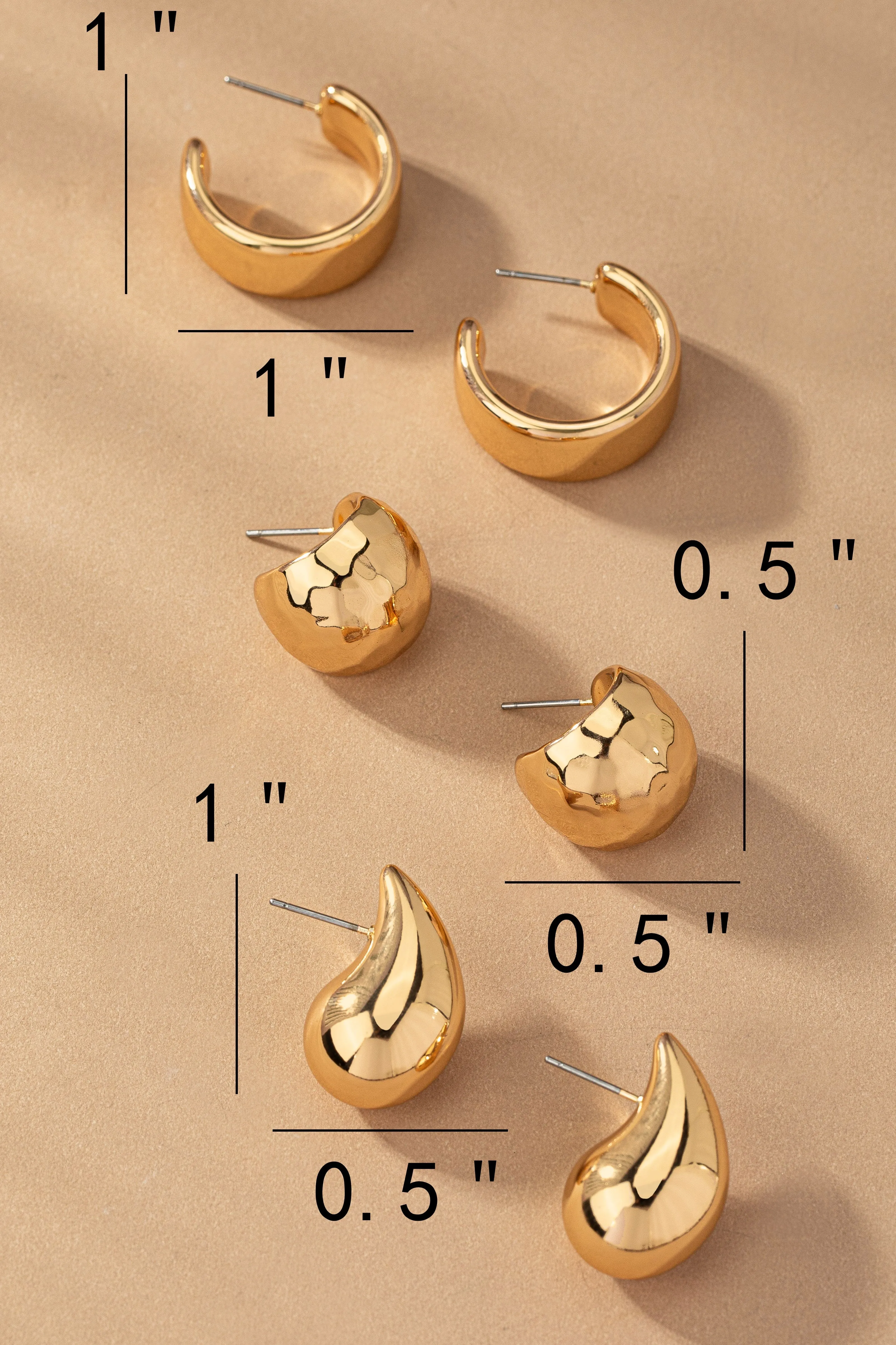 Trio Puffy Hoops