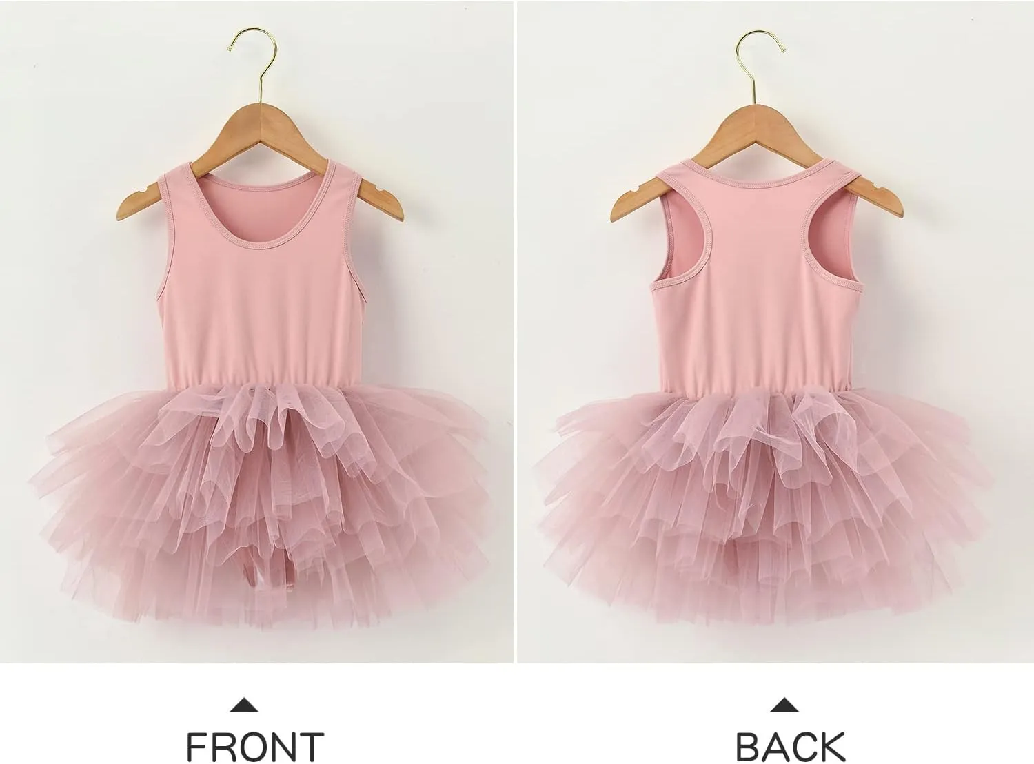 Tutu.kk Girls' Camisole Dance Tutu Leotard with Fluffy 4-Layers Ballet Dress for Ballerina (12 Months - 7 Years)